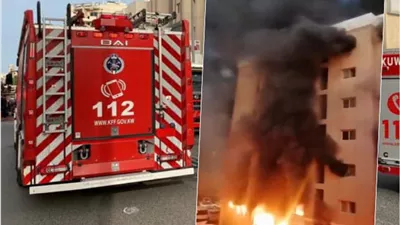 مصرع أكثر من 35 شخصًا في حريق مبنى سكني بالكويت (فيديو + صور)