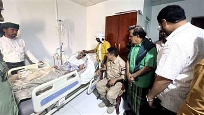 رئيس انتقالي حضرموت يطمئن على صحة العميد سعيد عبود القرزي