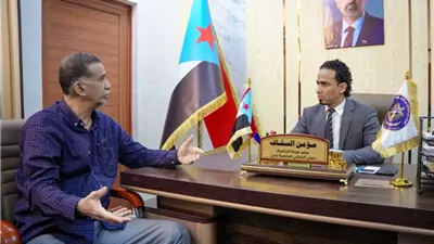 السقاف يبحث الية تنسيق العمل المشترك مع اتحاد نقابات عمال الجنوب