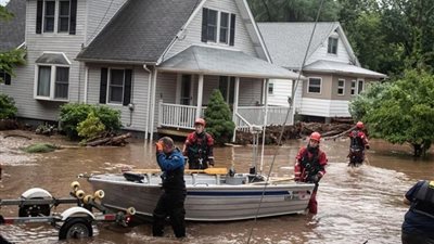 فيضانات غير مسبوقة شمال شرق الولايات المتحدة 