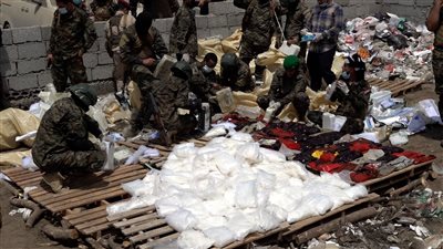 إتلاف 609 كجم من المخدرات ضبطتها الحملة الأمنية المشتركة شرقي لحج