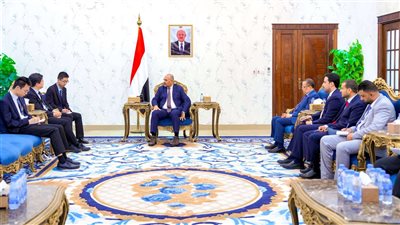 الرئيس الزُبيدي يؤكد حاجة بلادنا إلى الخبرات الصينية لإعادة تأهيل قطاع الكهرباء