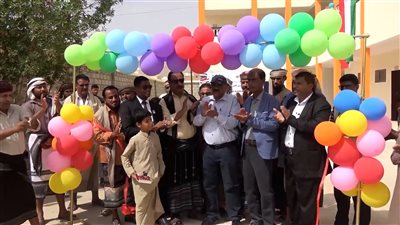 افتتاح مدرسة الكويت للبنات بمديرية جردان بتمويل كويتي