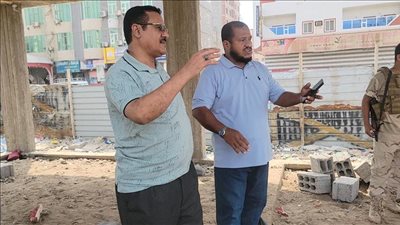 مدير عام المنصورة يتفقد مستوى إنجاز مشروع إنشاء حديقة التسعين