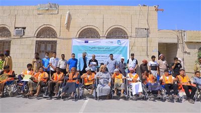 الغيضة تشهد إقامة أول مسابقة لذوي الهمم بالكراسي المتحركة في المهرة