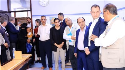 مدير دارسعد يستقبل وفدًا بريطانيًا زائرًا لمجمع المديرية الصحي