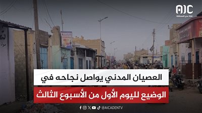 العصيان المدني يواصل نجاحه في الوضيع لليوم الأول من الأسبوع الثالث