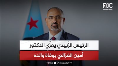 الرئيس الزُبيدي يعزّي الدكتور أمين الغزالي بوفاة والده