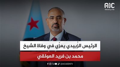 الرئيس الزُبيدي يعزّي في وفاة الشيخ محمد بن فريد العولقي
